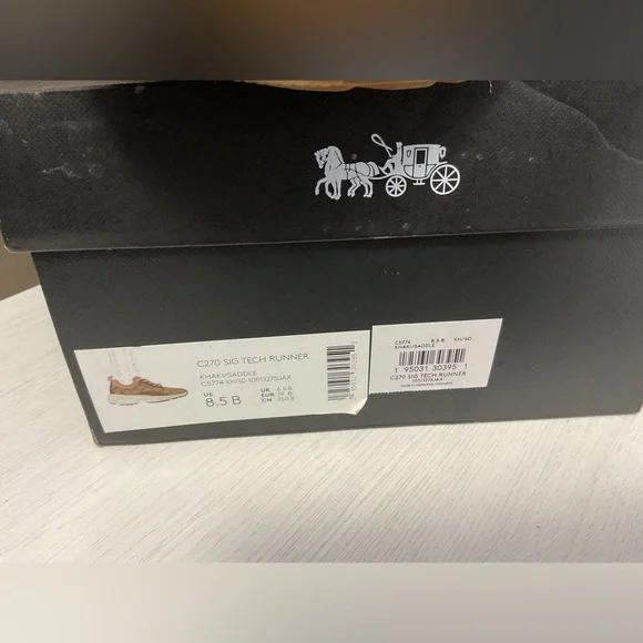 Coach Women's Tan and Pink Sneakers - Picture 9 of 9